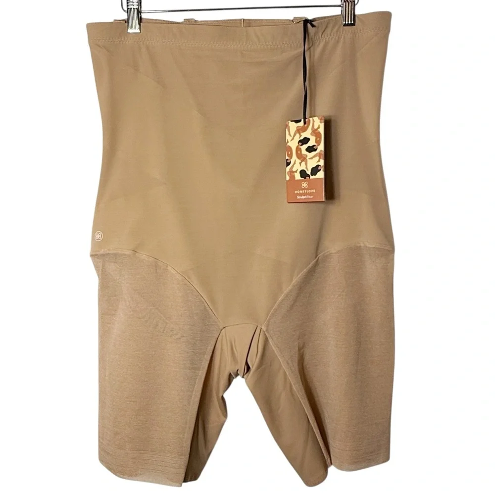 HoneyLove SuperPower Short Size 2X NWT Beige High Waisted Shapewear Sculpting
